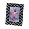Contemporary Home Living 8" x 10" Black and Silver Glitter Waves Glass Photo Frame